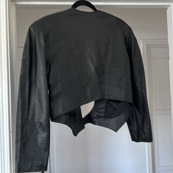 Vintage 80s Wilson’s Black Leather Jacket Size Small - Picture 3 of 3